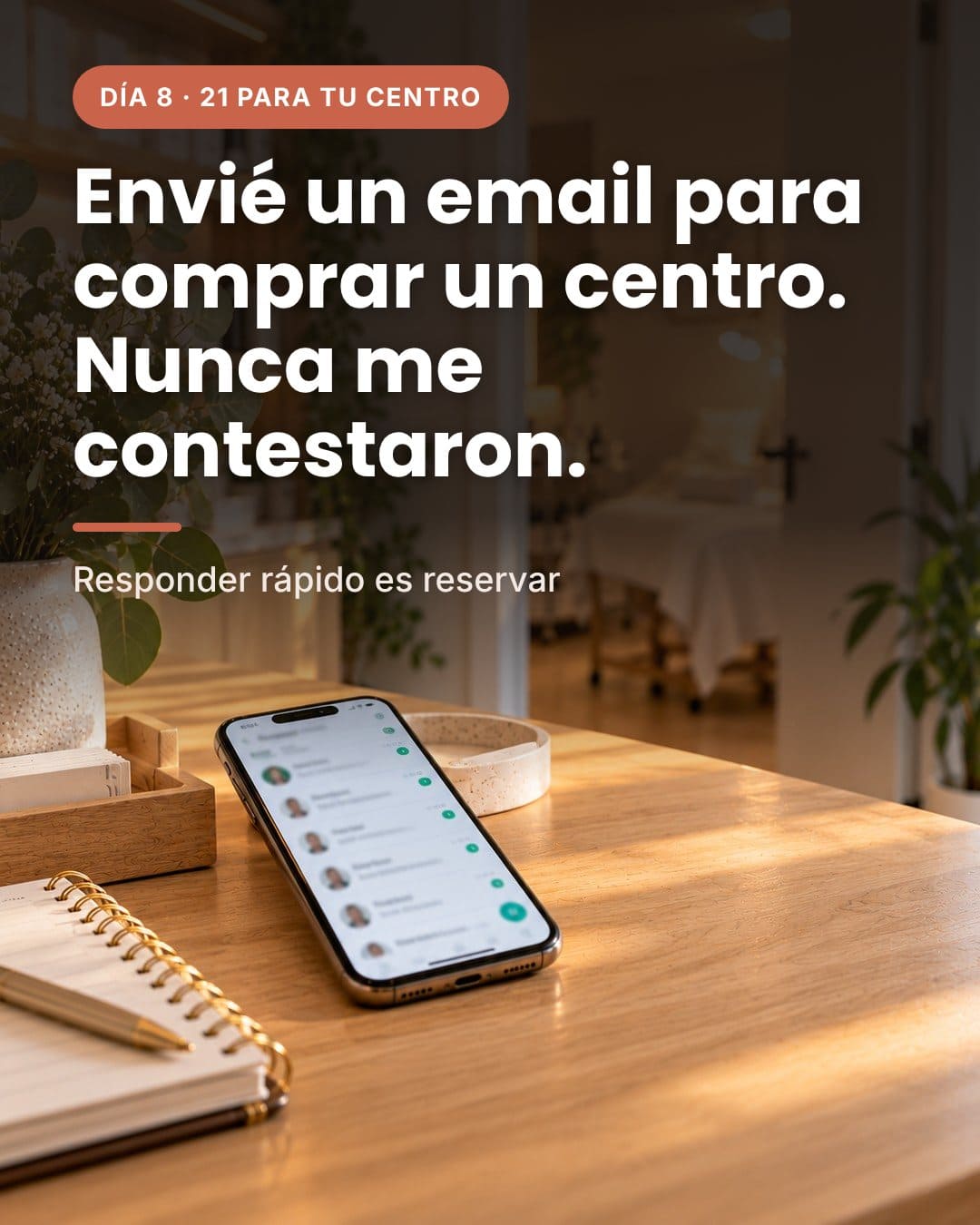 Responder rápido es reservar. Ordena WhatsApp, llamadas y redes.