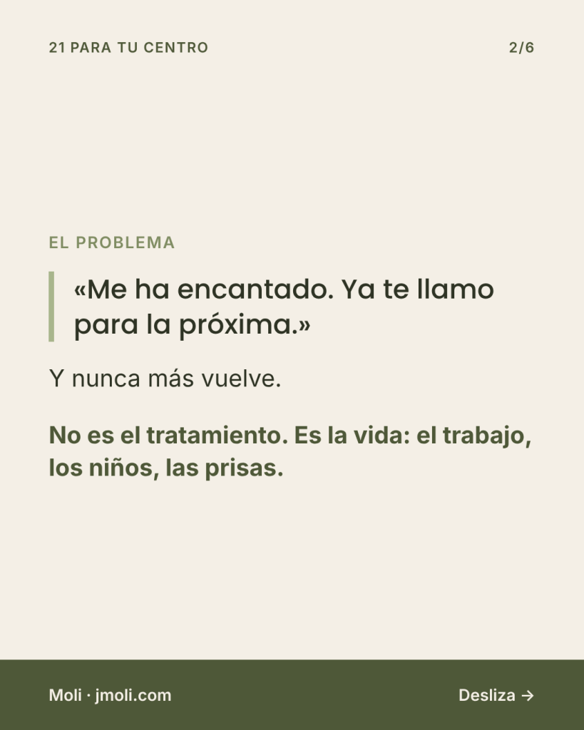 La clienta que vuelve - El problema