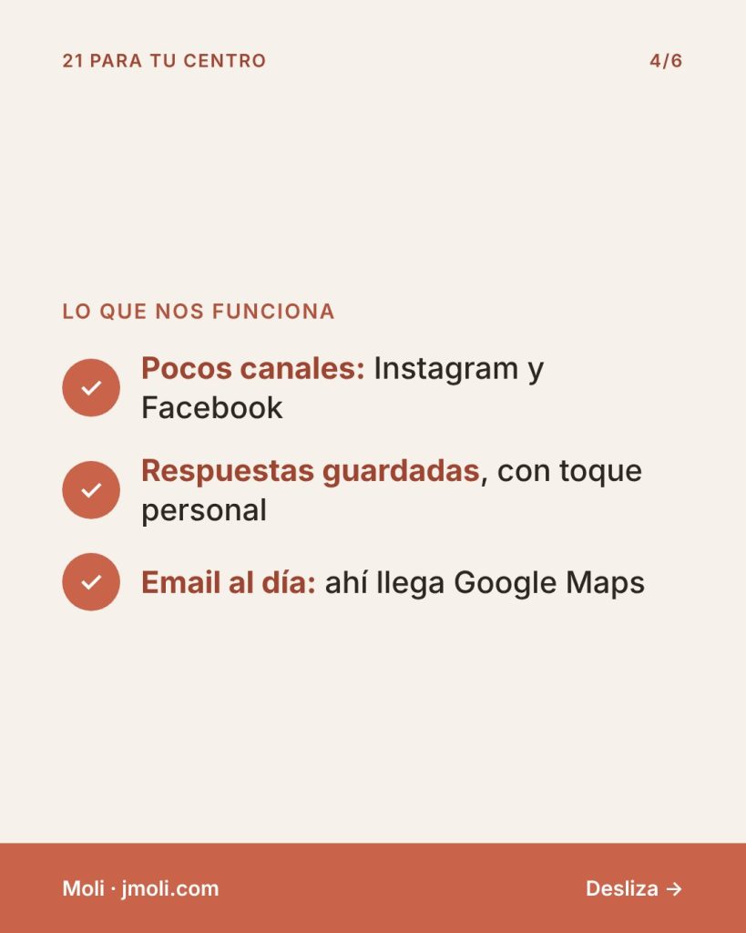 Responder rápido es reservar - Lo que nos funciona