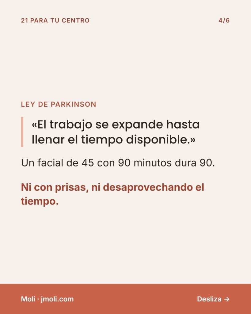 Una agenda que fluye - Ley de Parkinson