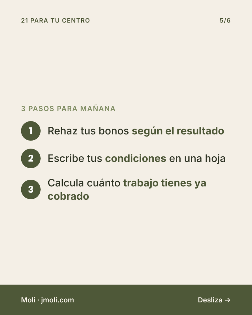 Bonos que suman - 3 pasos para mañana