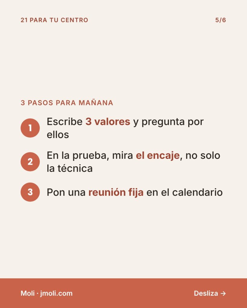 Esteticistas que se quedan - 3 pasos para mañana