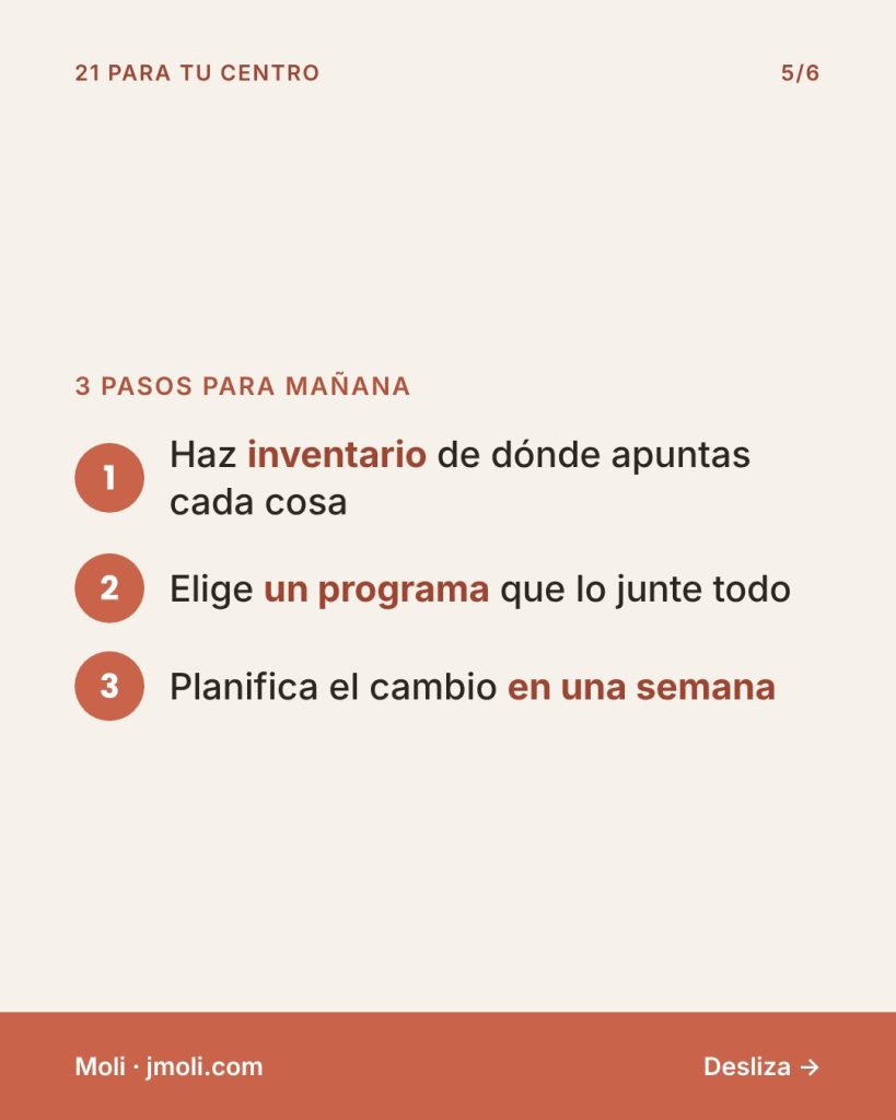 Todo en un solo sitio - 3 pasos para mañana