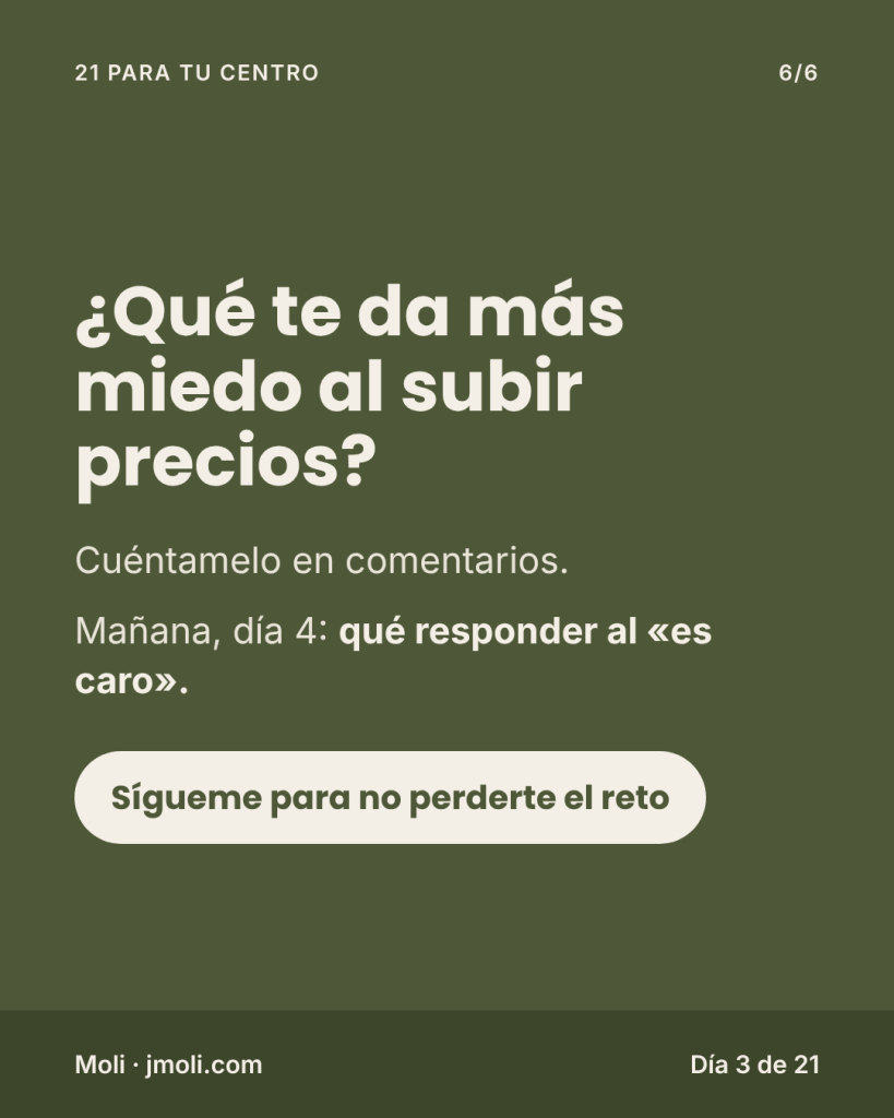 Subir precios sin perder clientas - Tu experiencia
